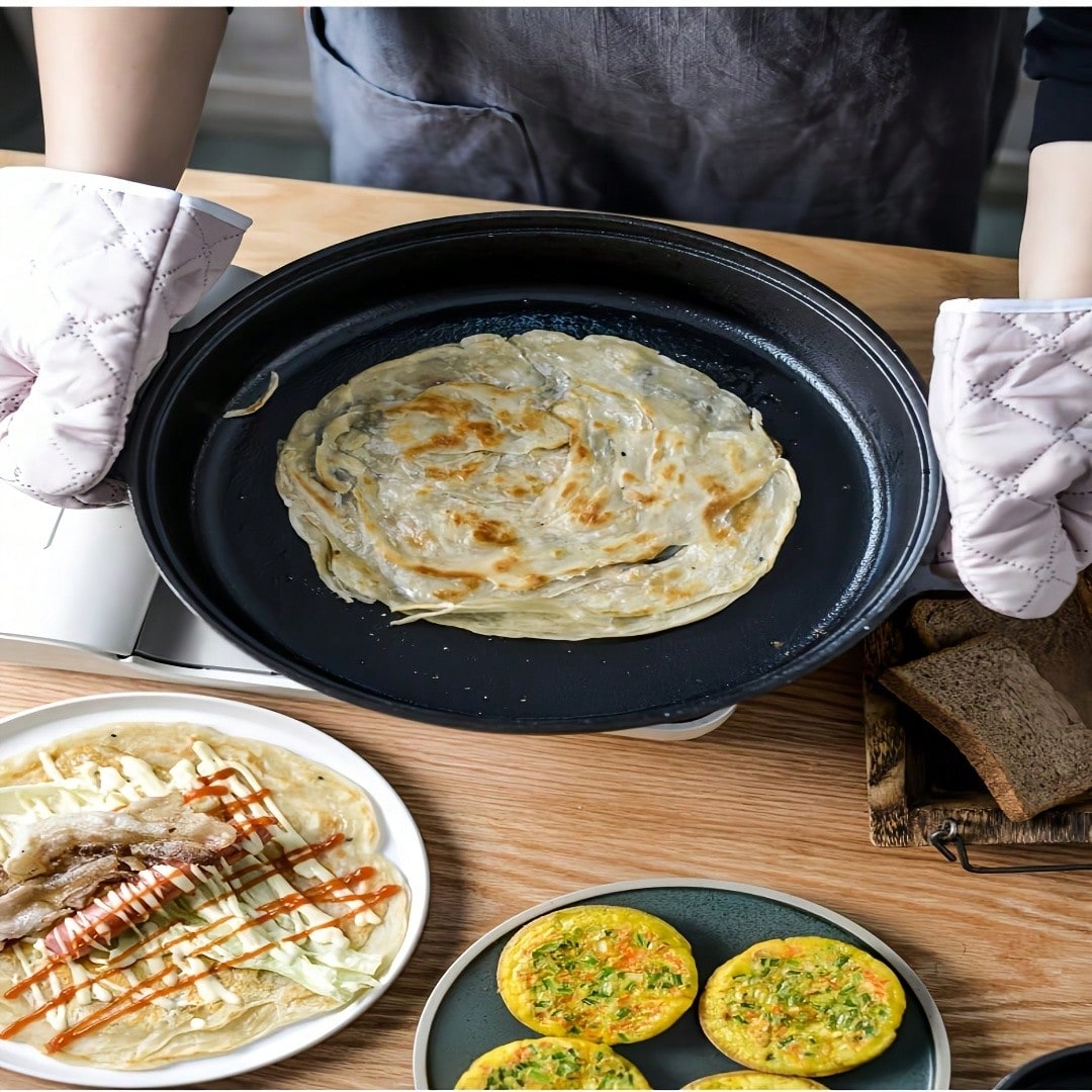 Cast Iron Skillet - Zestaw patelni żeliwnych z podwójnymi uchwytami,