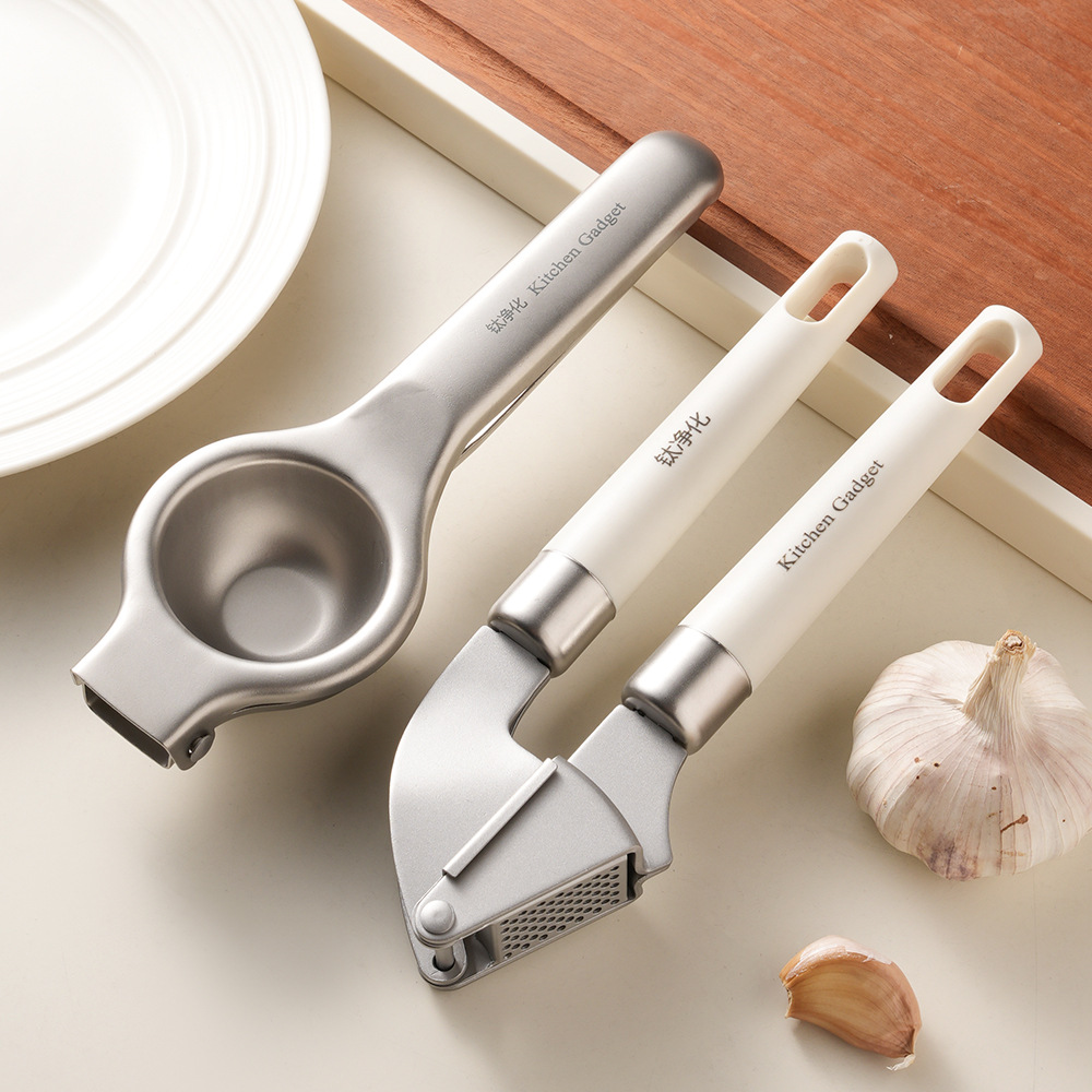 Manual Garlic Press - Wyżymacz do cytryn ze stali nierdzewnej,