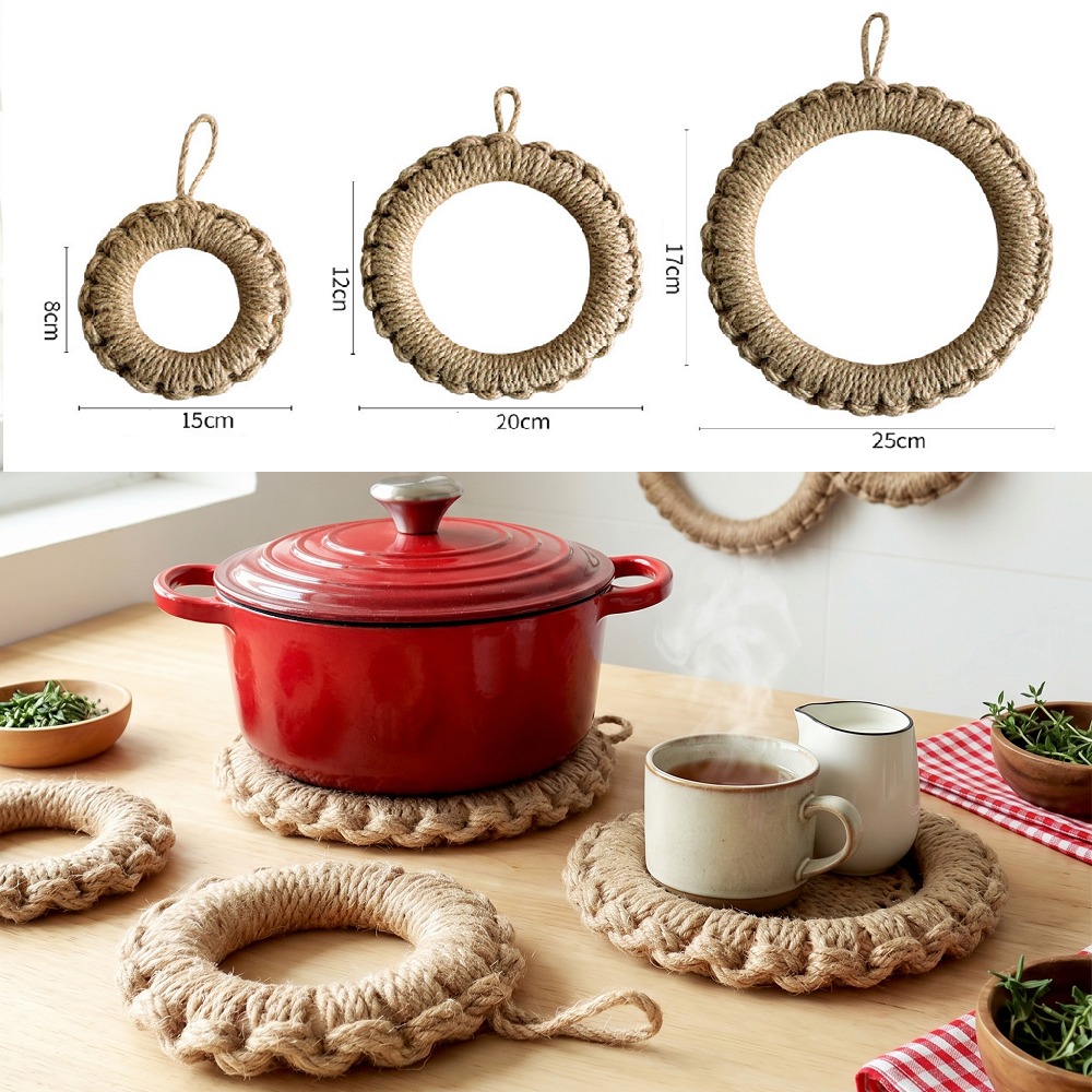 Cast Iron Skillet - 2 szt. Rustykalne podkładki pod naczynia