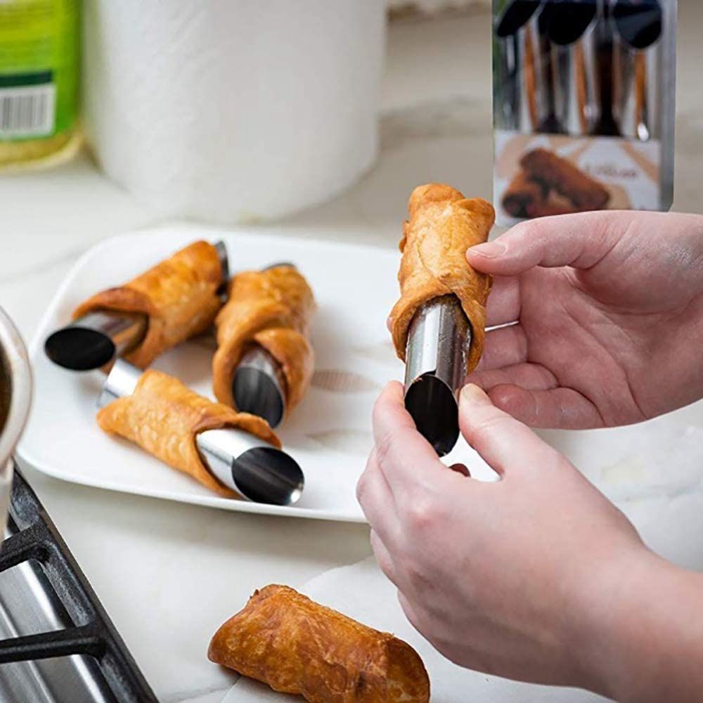 Kitchen Gadgets Youtube - Metalowe foremki do cannoli, 6 sztuk/zestaw,