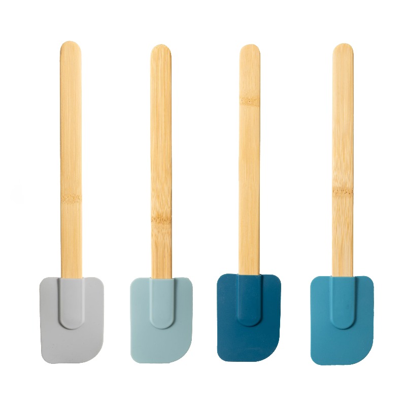Silicone Spatula Set - Kolorowy zestaw 4 silikonowych szpatułek z