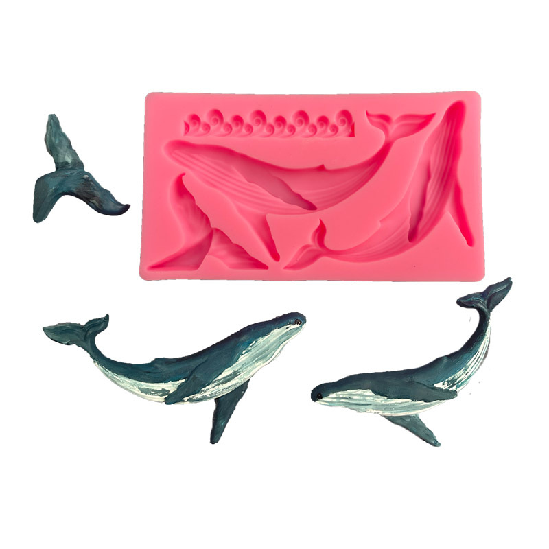 Kitchen Gadgets Wholesale - DIY wieloryb silikonowe formy seria Ocean