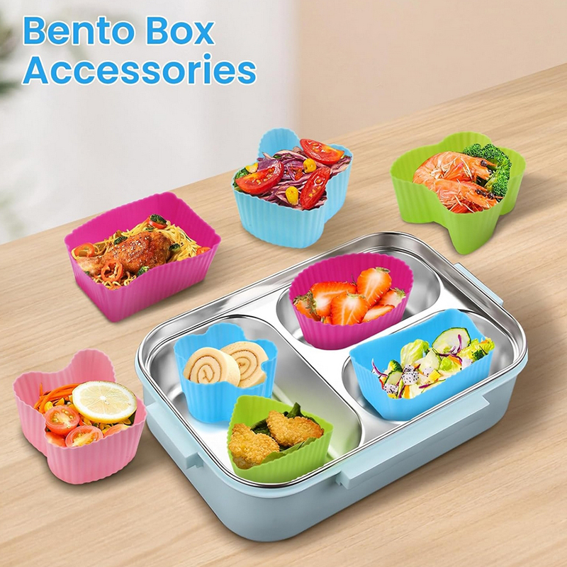 Silicone Baking Mat - 8 szt. Silikonowe przegródki do lunchboxa