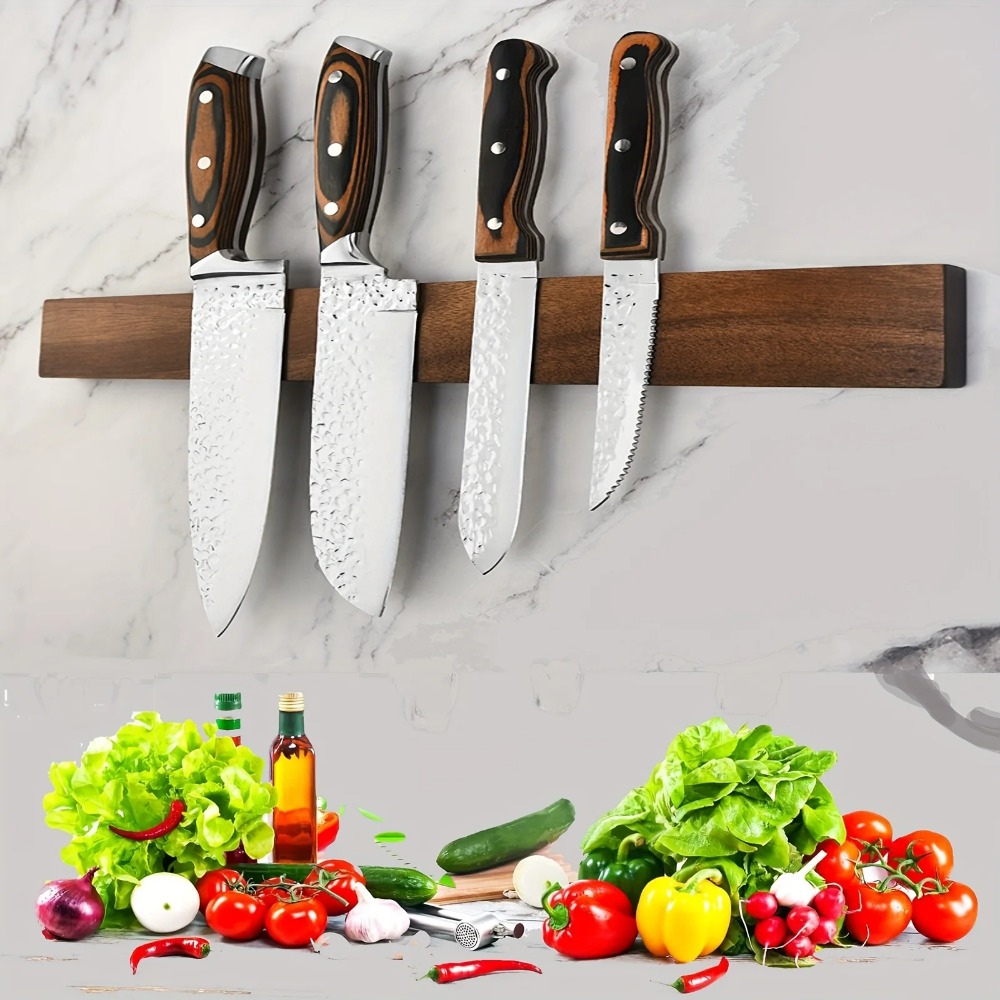 Uchwyt na noże z drewna orzech – Magnetic Knife Strip recenzja i cena