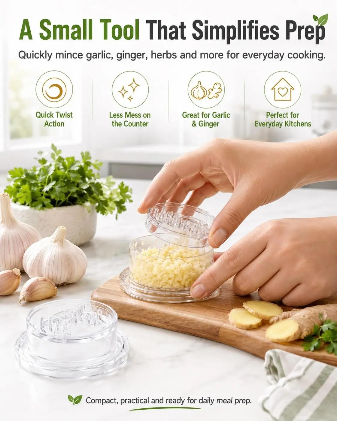 2 sztuki przezroczystych ręczn – Manual Garlic Press recenzja i cena