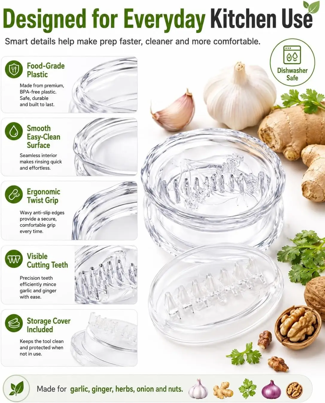 2 sztuki przezroczystych ręczn – Manual Garlic Press recenzja i cena