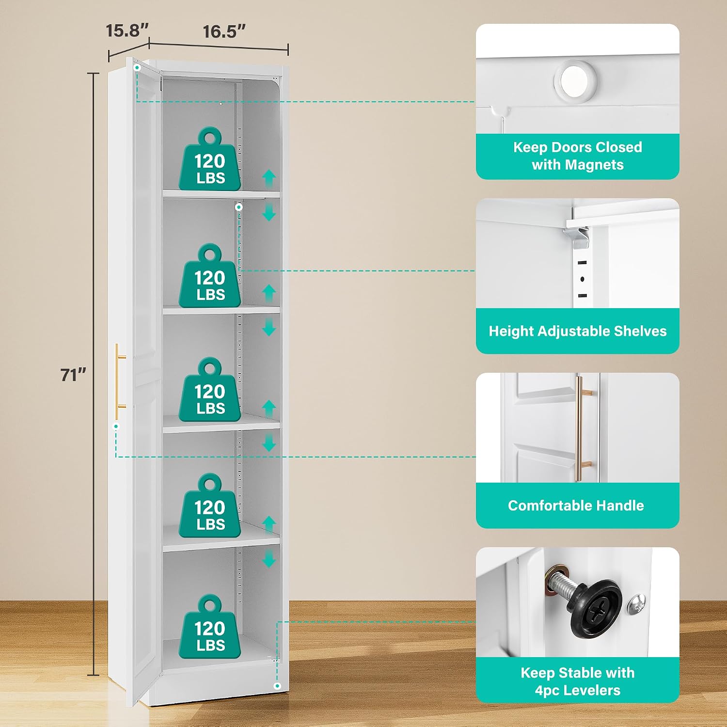 Wysoka, wąska szafka do przech – Kitchen Gadgets Organizer recenzja i cena